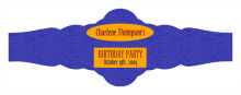 Party Time Birthday Fancy Cigar Band Labels
